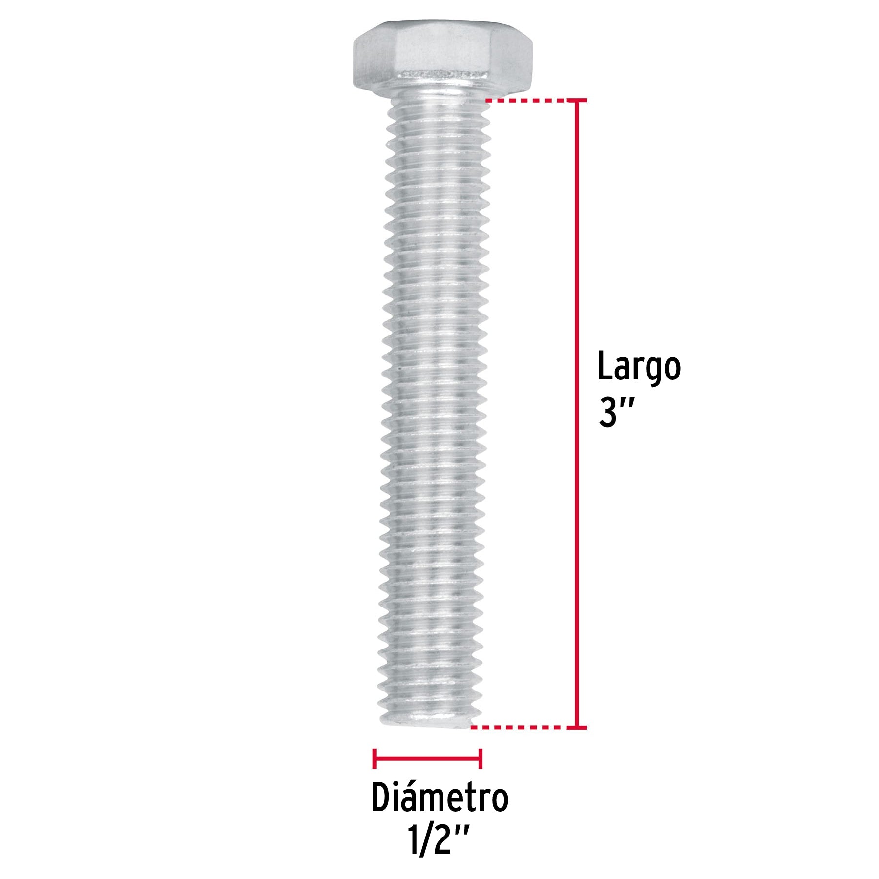 Bolsa con 20 tornillos 1/2' x 3' tipo máquina, Fiero TORM-1/2X3 44596 MM00