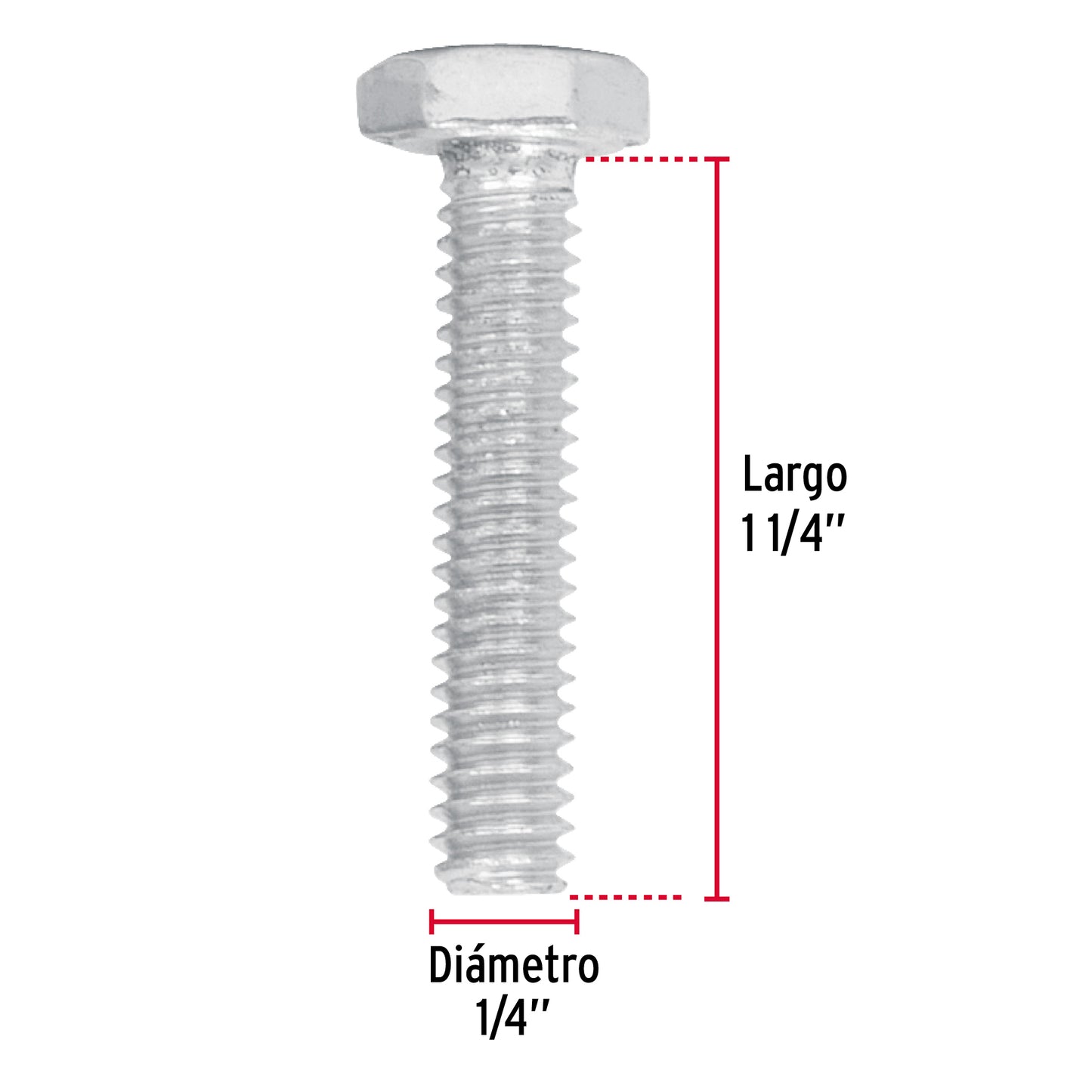 Bolsa con 100 tornillos 1/4' x 1-1/4' tipo máquina, Fiero TORM-1/4X1-1/4 44559 MM00