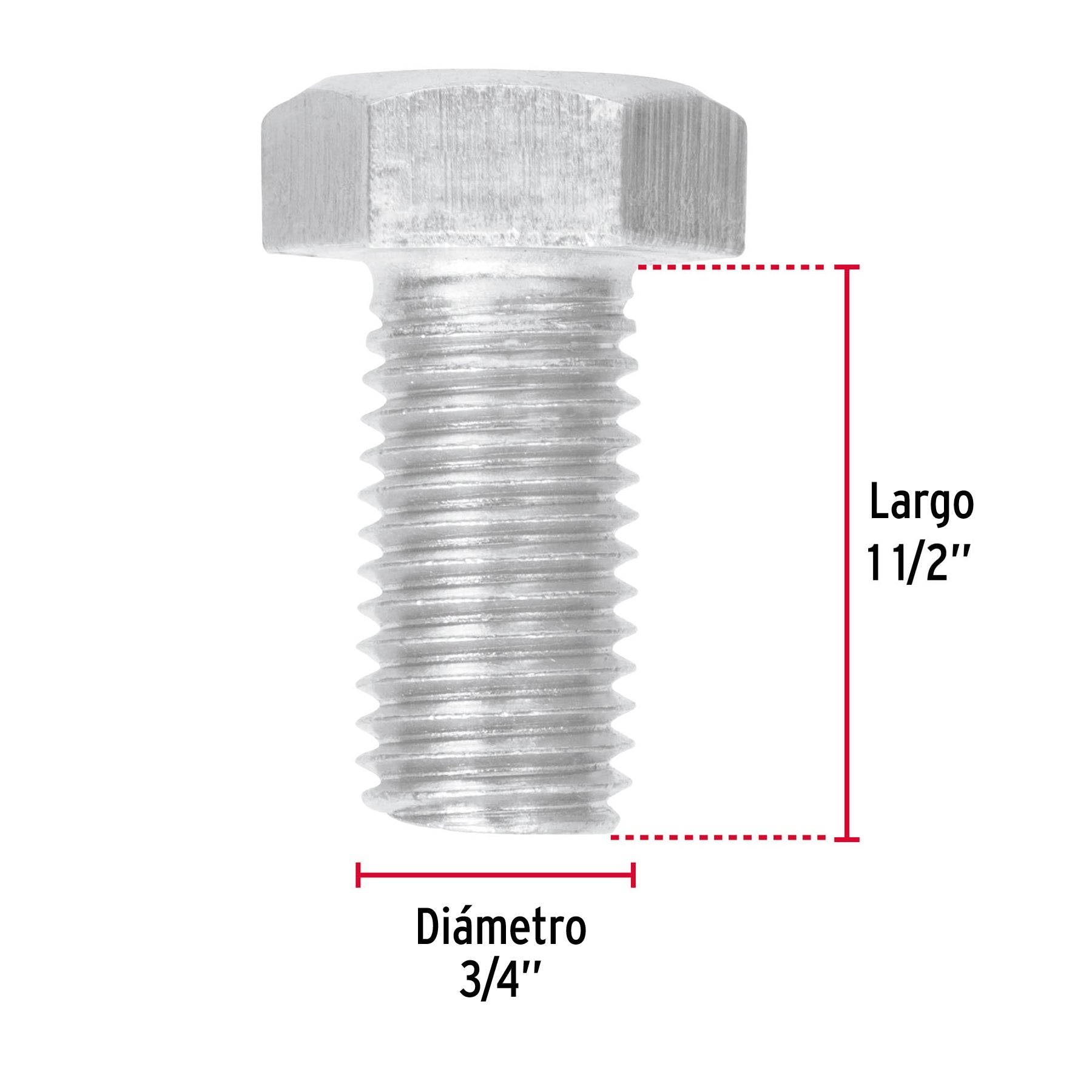 Bolsa con 6 tornillos 3/4' x 1-1/2' tipo máquina, Fiero TORM-3/4X1-1/2 44694 MM00