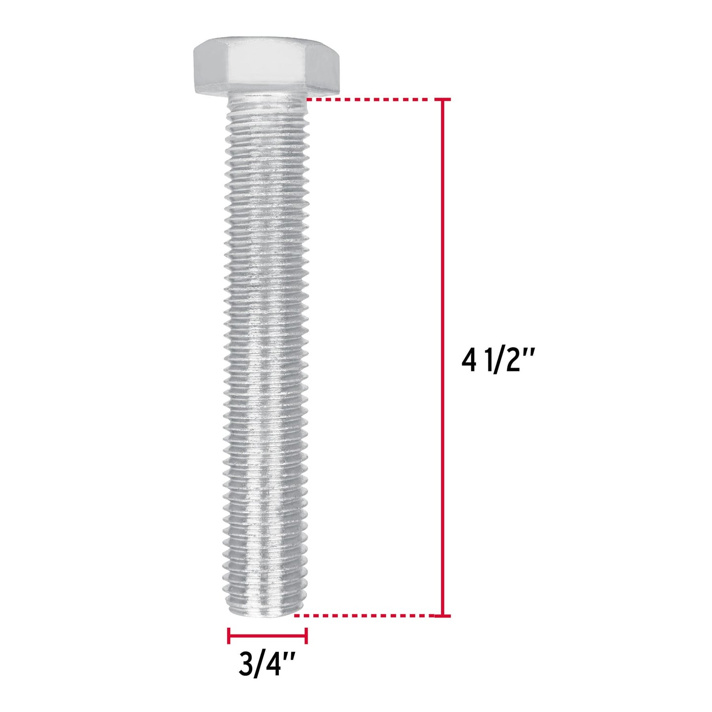 Bolsa con 4 tornillos 3/4' x 4-1/2' tipo máquina, Fiero TORM-3/4X4-1/2 44707 MM00