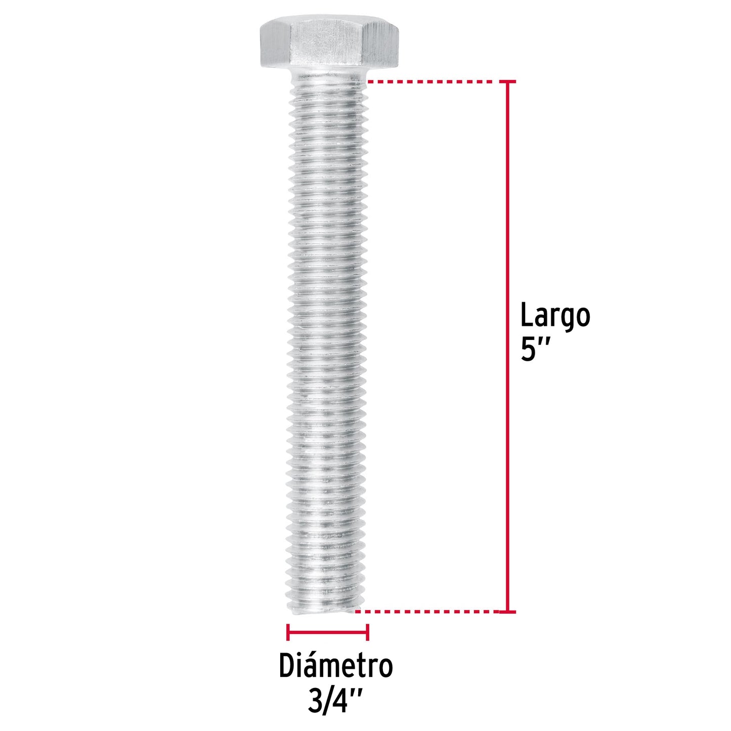 Bolsa con 4 tornillos 3/4' x 5' tipo máquina, Fiero TORM-3/4X5 44753 MM00