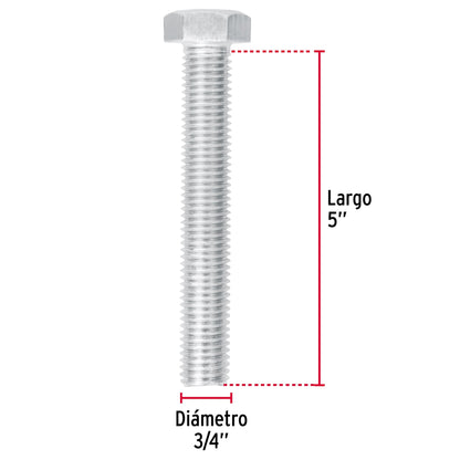 Bolsa con 4 tornillos 3/4' x 5' tipo máquina, Fiero TORM-3/4X5 44753 MM00