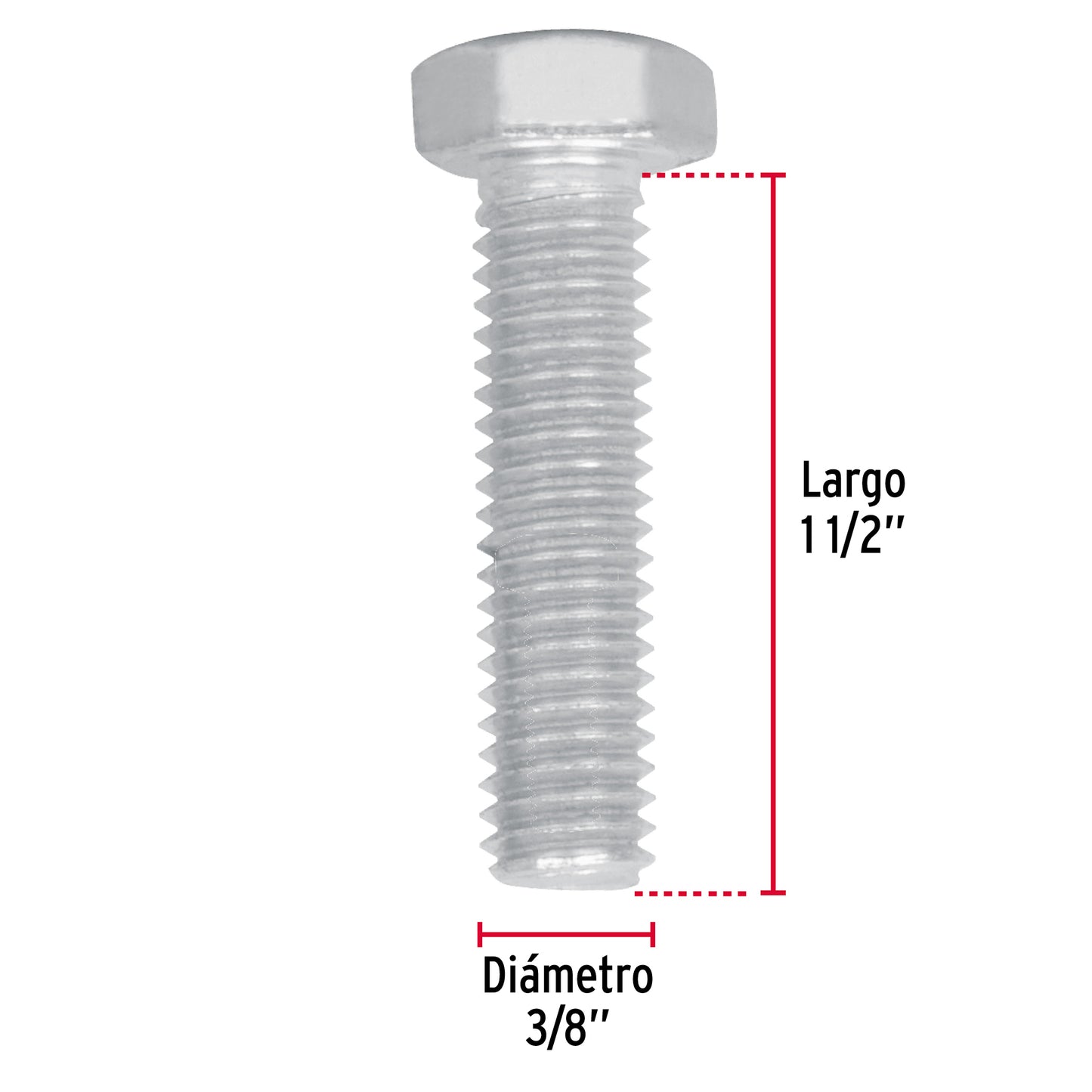 Bolsa con 70 tornillos 3/8' x 1-1/2' tipo máquina, Fiero TORM-3/8X1-1/2 44577 MM00