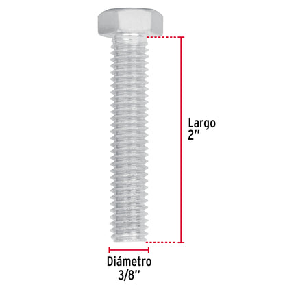 Bolsa con 60 tornillos 3/8' x 2' tipo máquina, Fiero TORM-3/8X2 44578 MM00