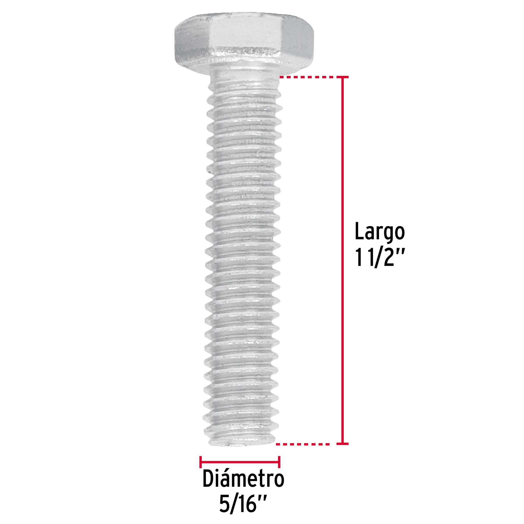 Bolsa con 50 tornillos 5/16' x 1-1/2' tipo máquina, Fiero TORM-5/16X1-1/2 44568 MM00