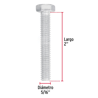 Bolsa con 80 tornillos 5/16' x 2' tipo máquina, Fiero TORM-5/16X2 44569 MM00