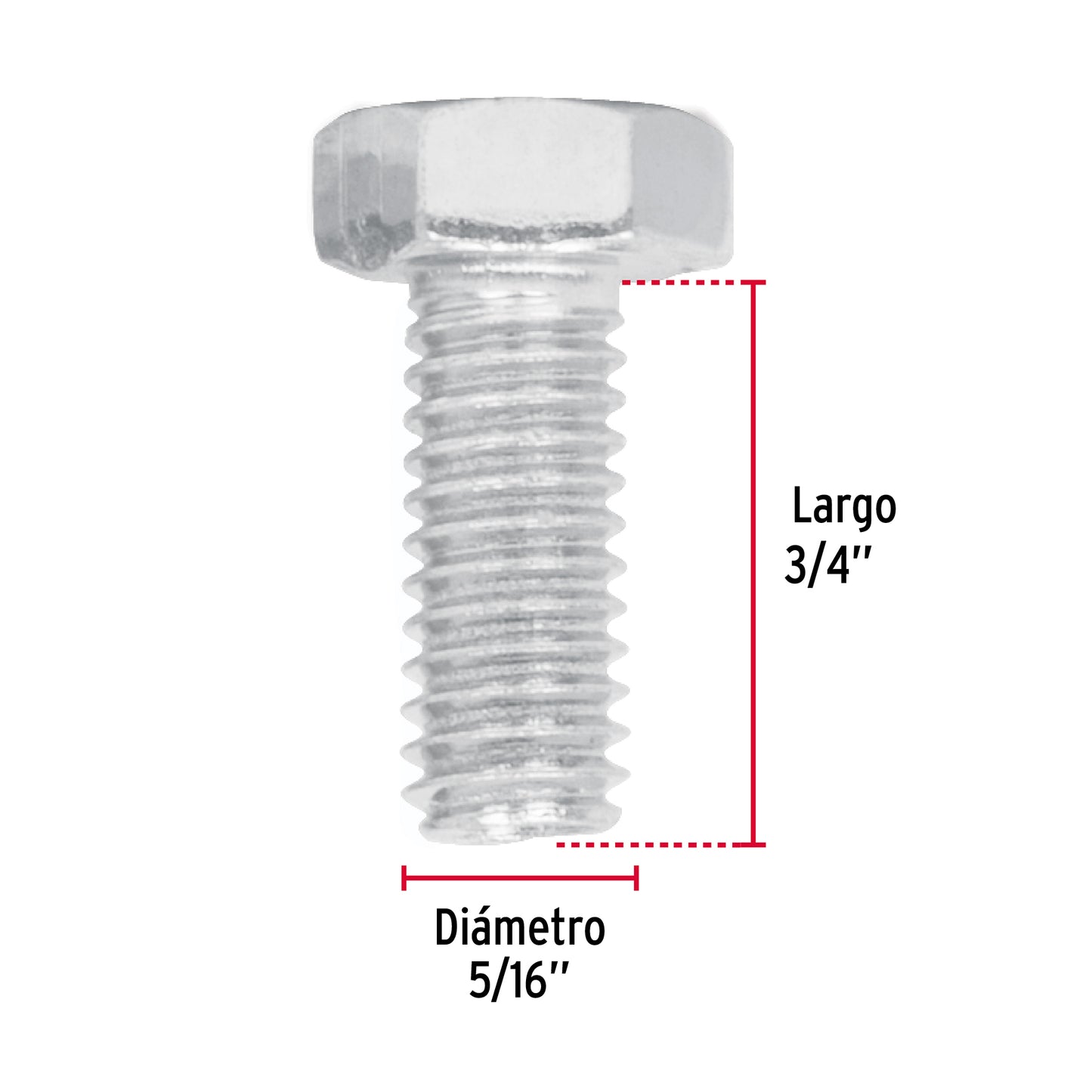 Bolsa con 80 tornillos 5/16' x 3/4' tipo máquina, Fiero TORM-5/16X3/4 44565 MM00