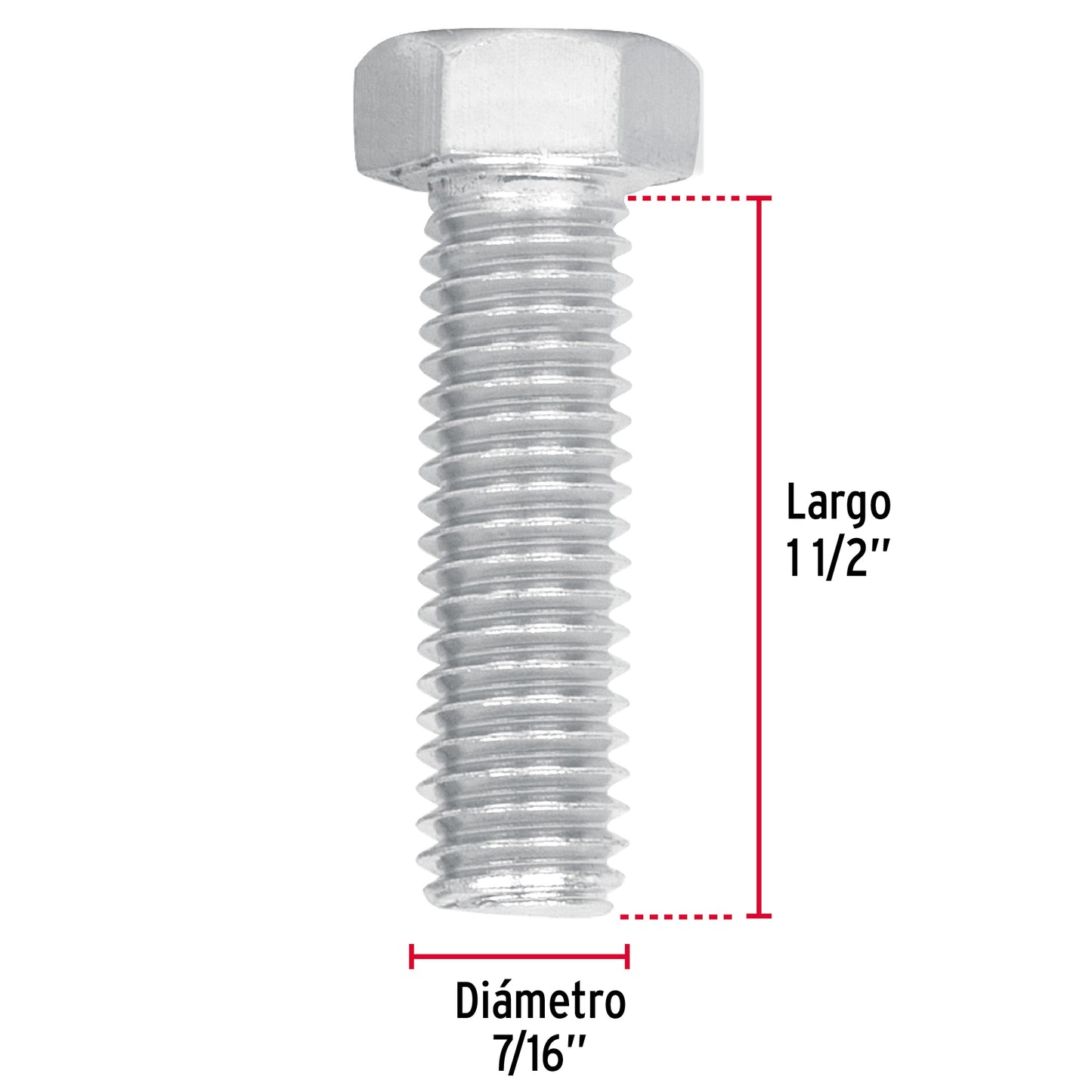 Bolsa con 50 tornillos 7/16' x 1-1/2' tipo máquina, Fiero TORM-7/16X1-1/2 44585 MM00