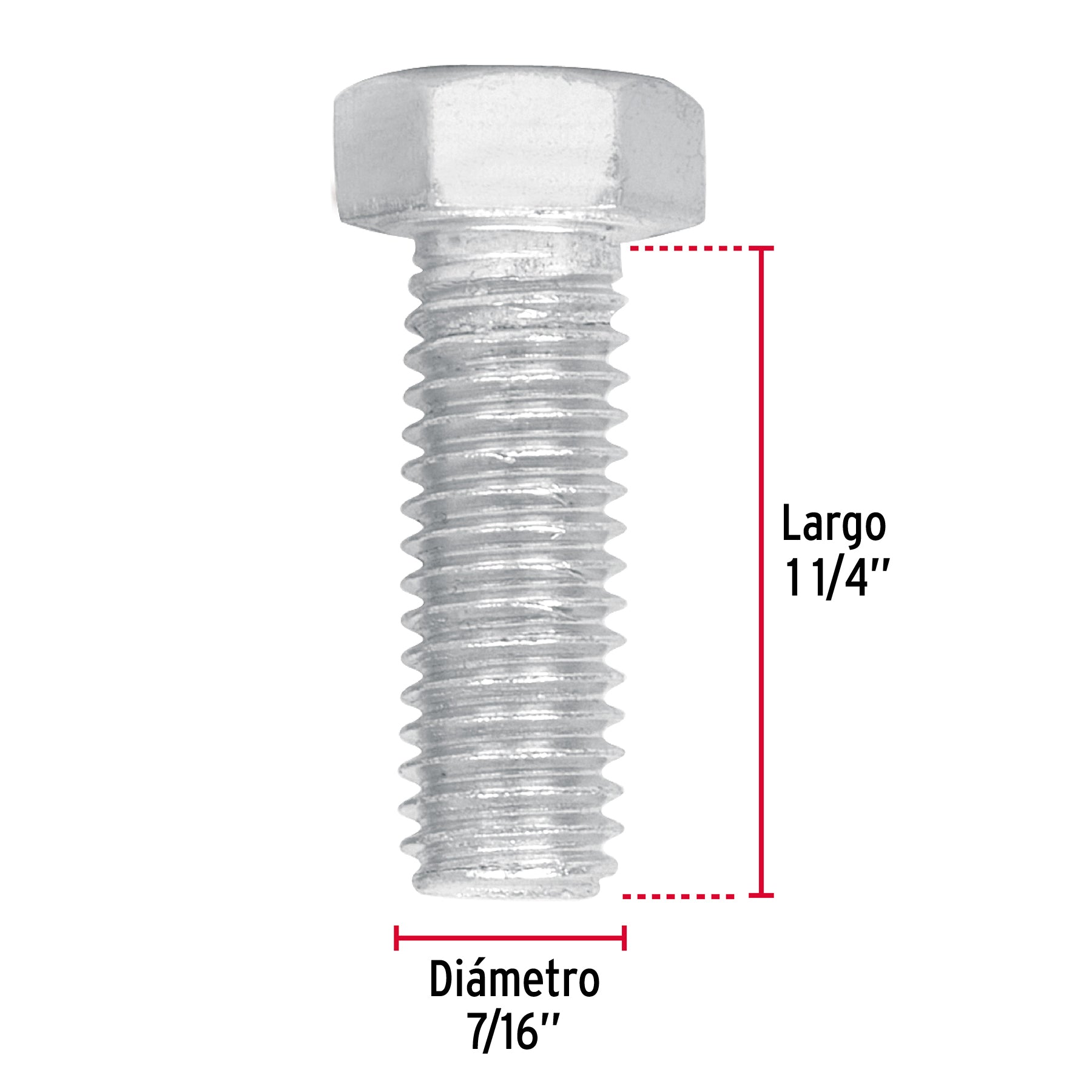 Bolsa con 50 tornillos 7/16' x 1-1/4' tipo máquina, Fiero TORM-7/16X1-1/4 44584 MM00