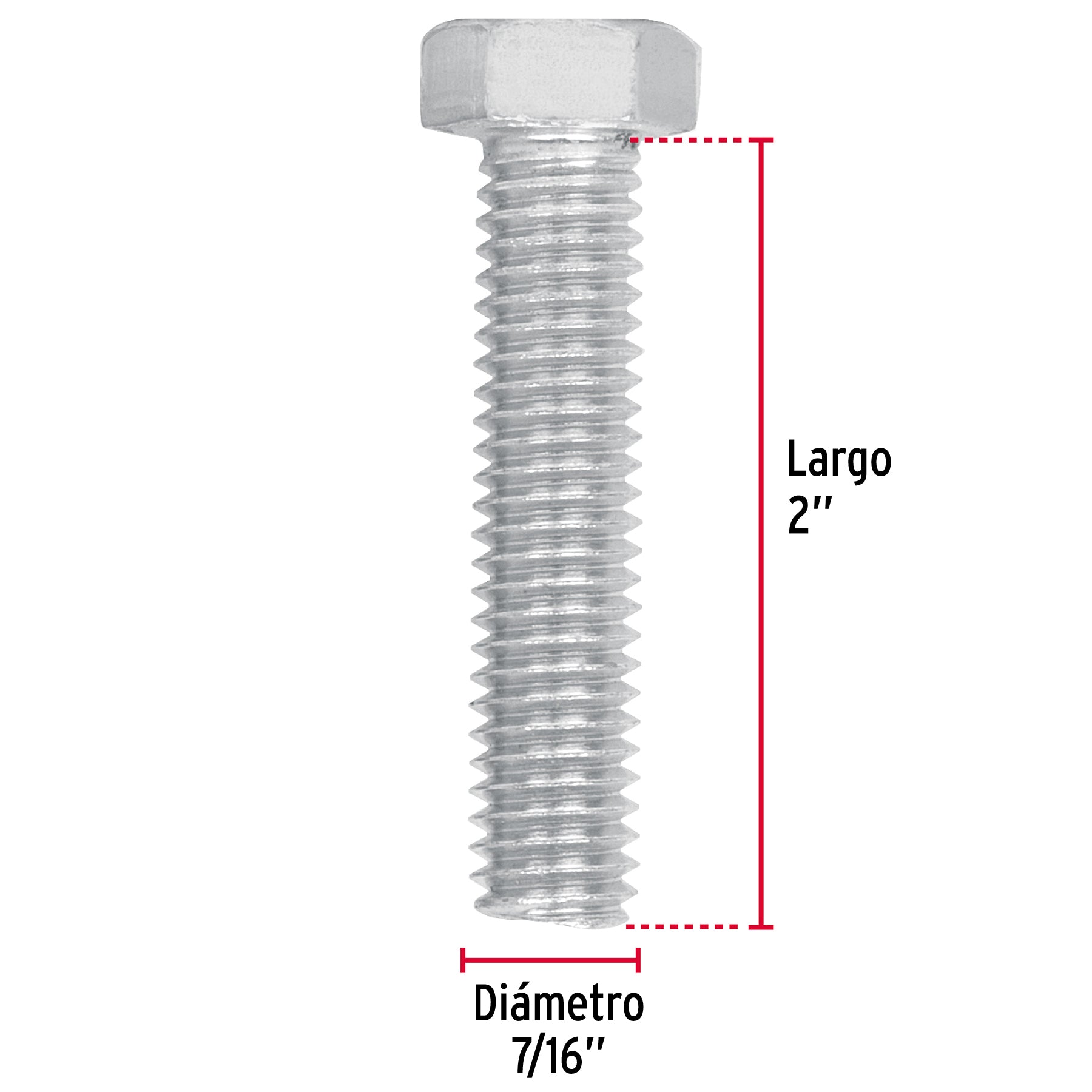 Bolsa con 40 tornillos 7/16' x 2' tipo máquina, Fiero TORM-7/16X2 44586 MM00