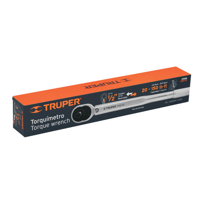 Torquímetro de trueno, dos lecturas, cuadro 1/2', Truper TORQ-1/2 13568 MM00