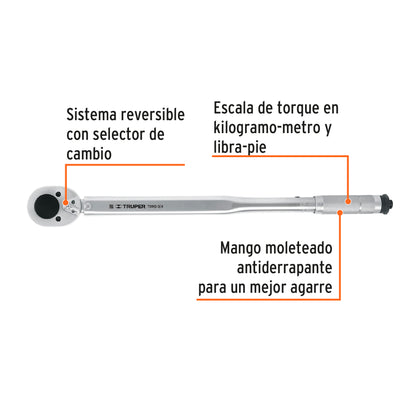 Torquímetro micrométrico, cuadro 3/4', Truper TORQ-3/4 13547 MM00