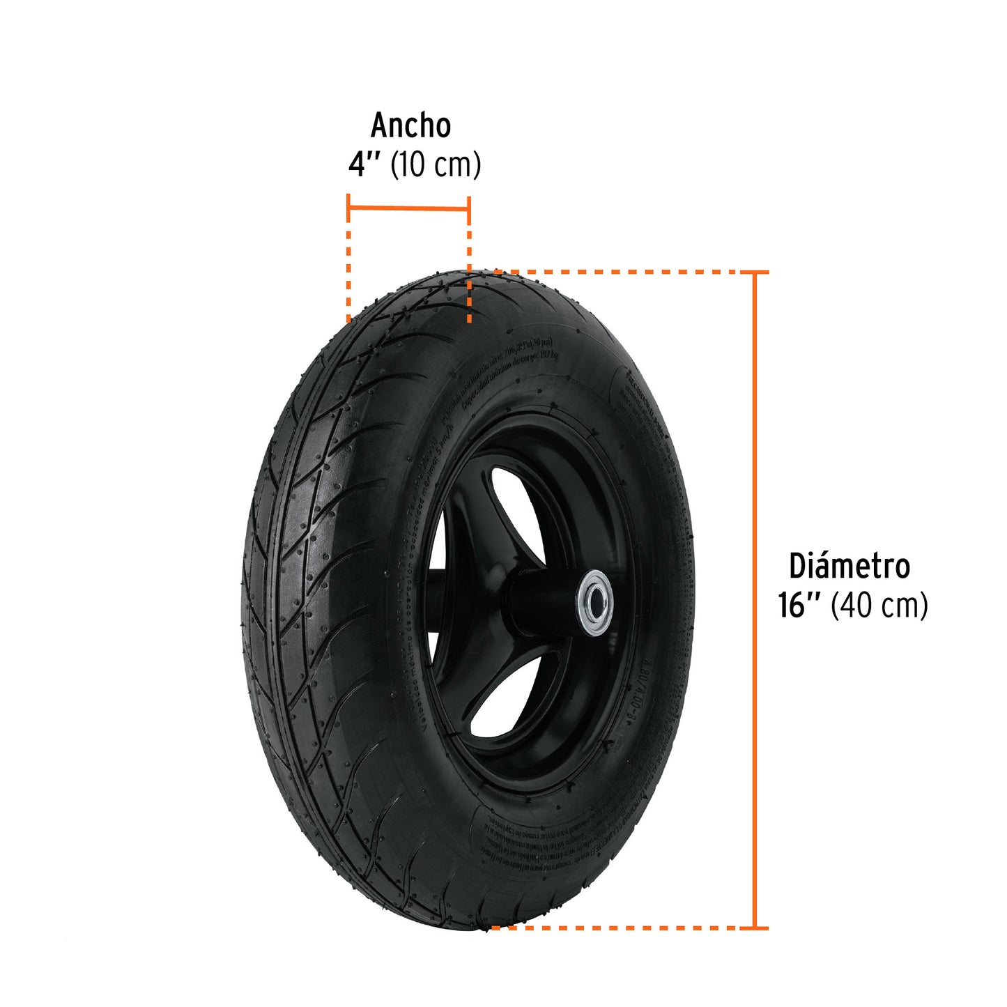 Carretilla 7ft3 Expert plástica, 2 llantas,bastidor metálico TP-7X 103007 MM00