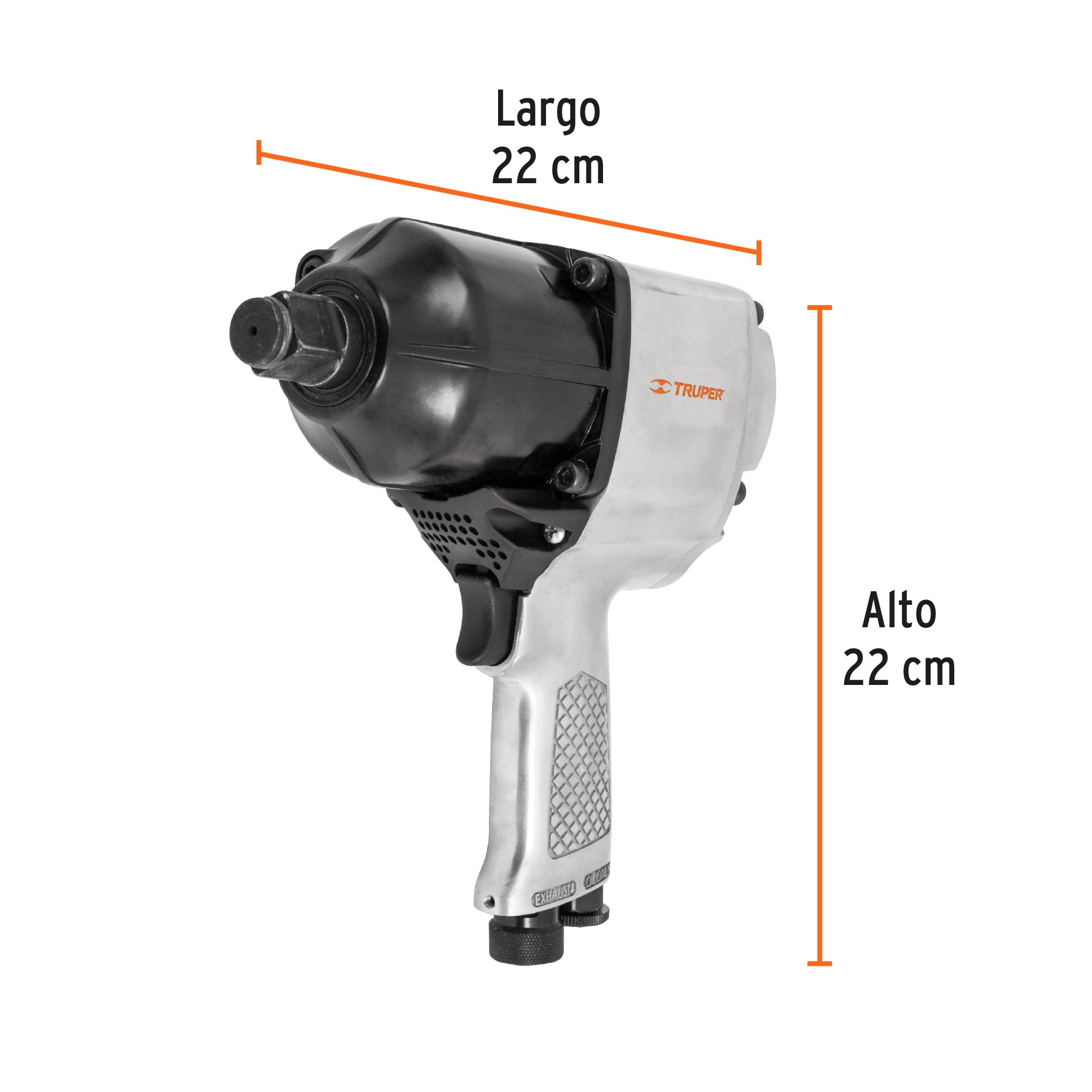 Llave de impacto neumática 3/4', industrial, Truper TPN-776X-2 16889 MM0