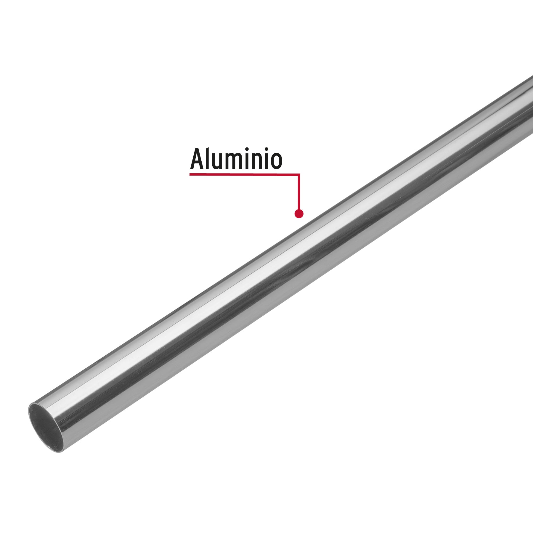 Tubo redondo de 3.0 m en aluminio para closet, Hermex TR-630 45896 MM0