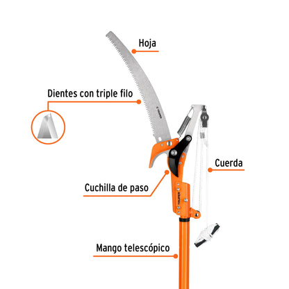 Cortador de ramas altas mango telescópico 2.4 m aluminio TR-82M-A 18409 MM00