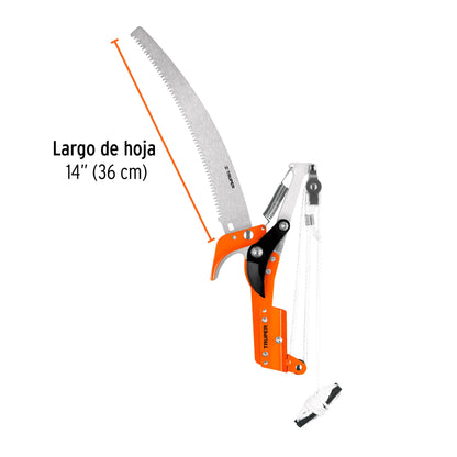 Cortador de ramas altas sin mango, hoja de acero SK5 de 14' TR-82 18401 MM00