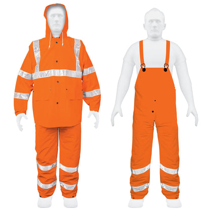 Conjunto impermeable doble capa naranja con reflejante, G TRA-NAR-L 17409 MM00