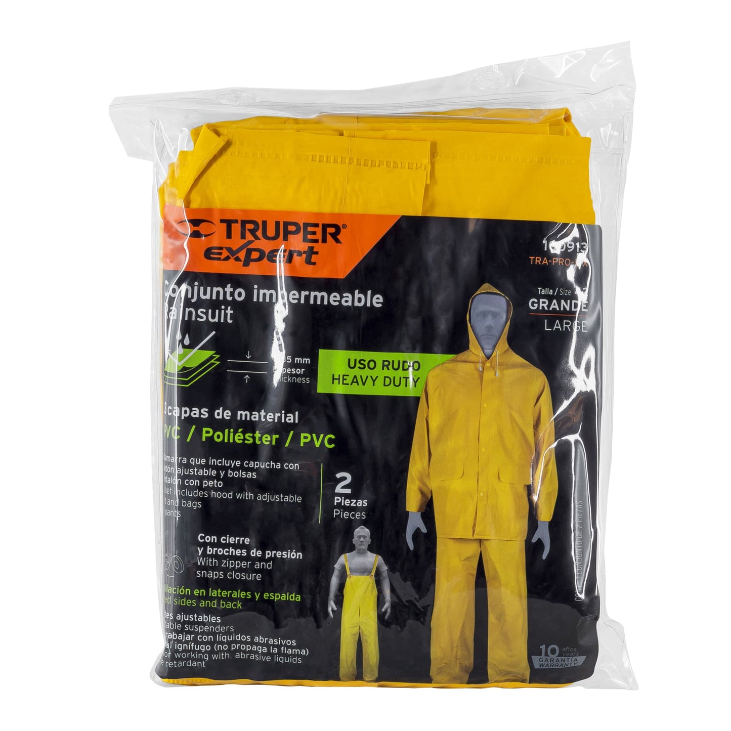 Conjunto impermeable triple capa, talla G, Truper Expert TRA-PRO-L-X 100913 MM00