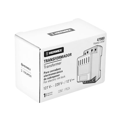 Transformador para cerradura electromecánica, Hermex TRANS-CEM 47980 MM00