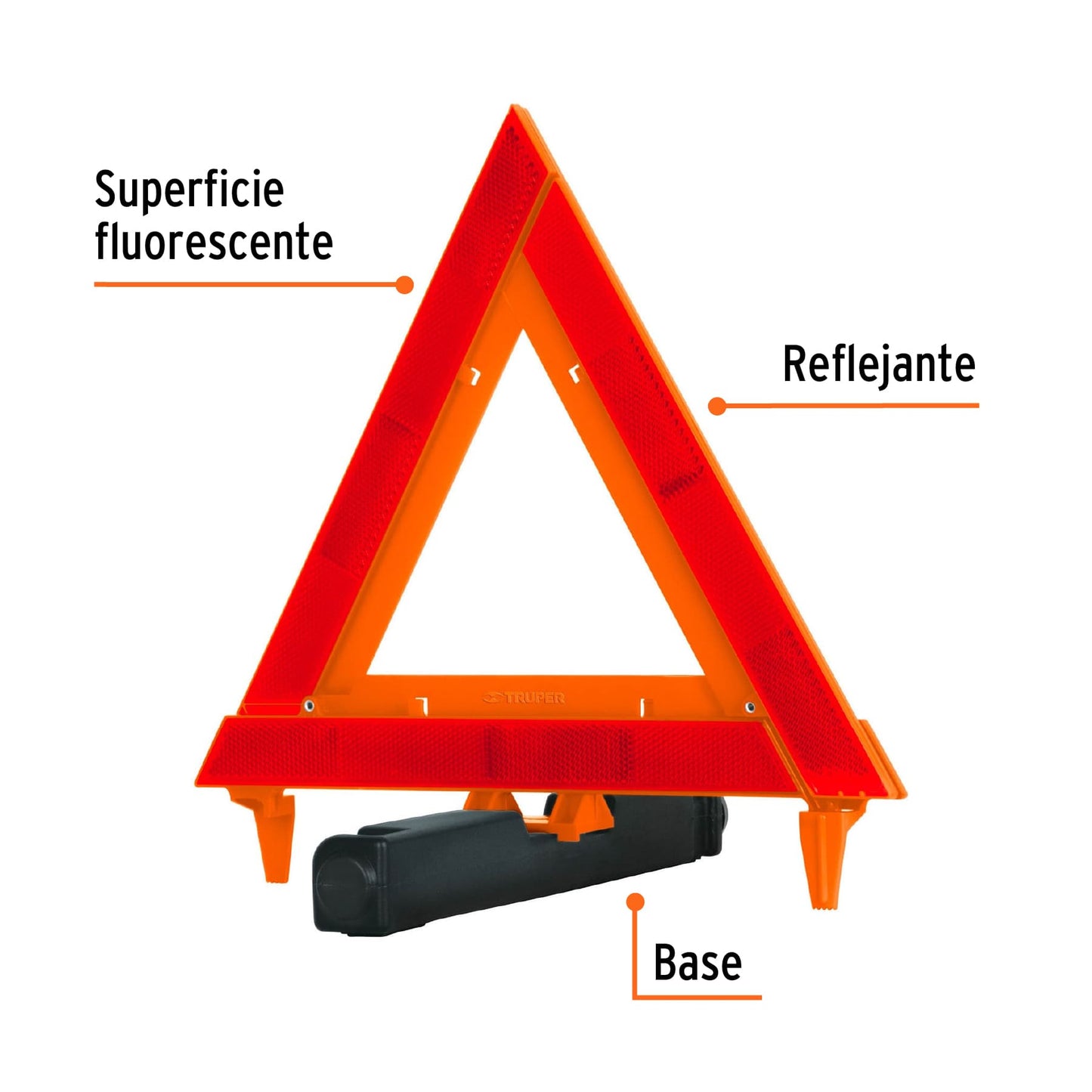 Triángulo de seguridad de 29 cm de alto con estuche plástico TRISE-290 10943 MM00