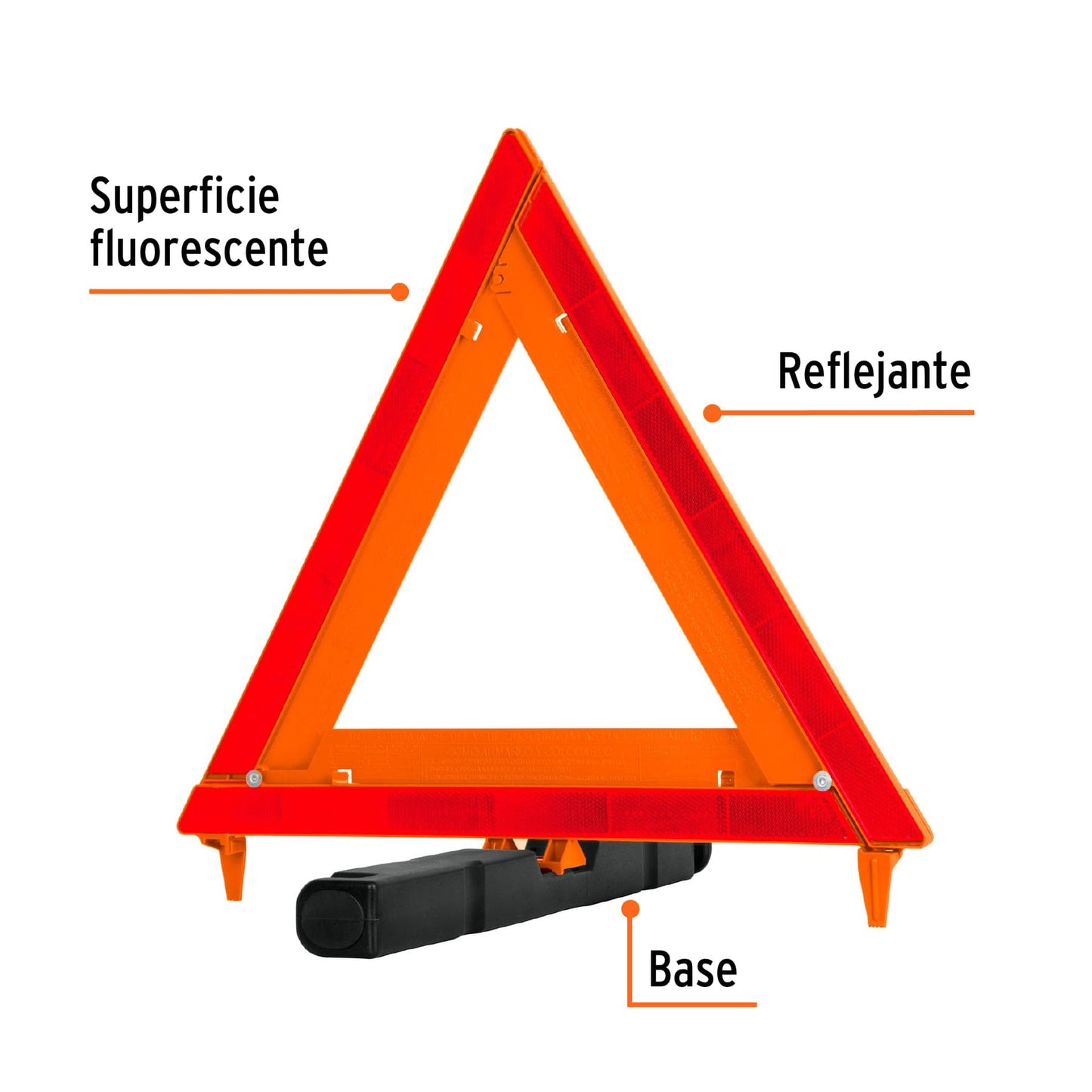 Triángulo de seguridad de 44 cm de alto con estuche plástico TRISE-435 10942 MM00