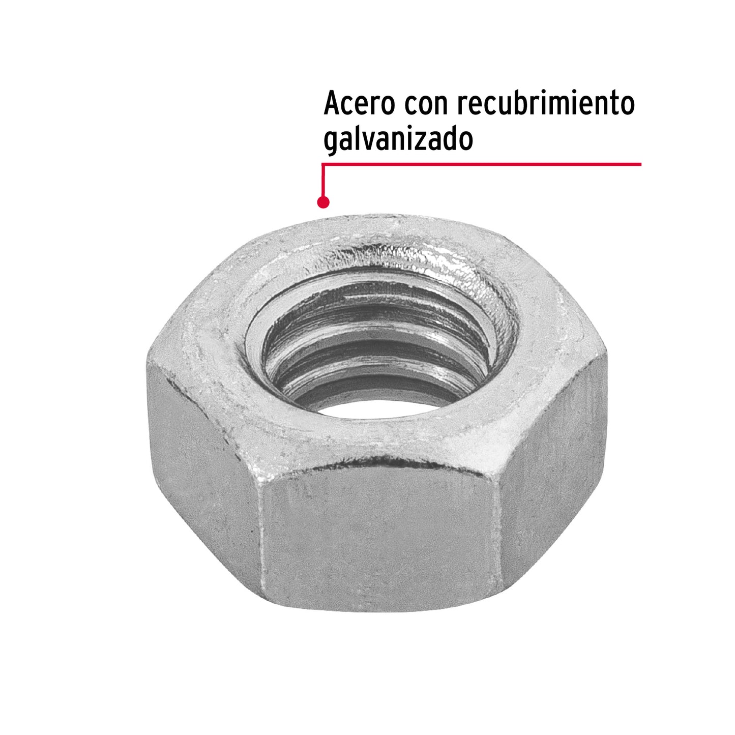 Bolsa con 150 tuercas 5/16' hexagonales de acero galvanizado TUE-5/16 44549 MM00