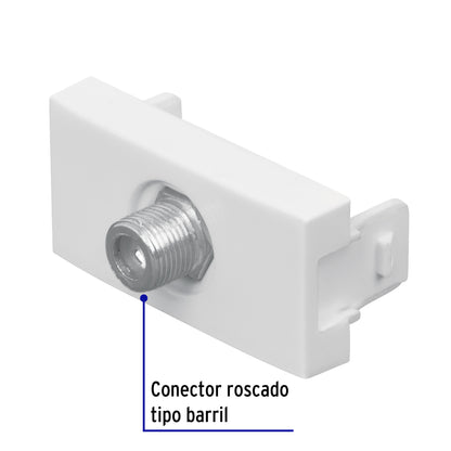 Toma de televisión, línea Oslo, color blanco, Volteck TV-OB 48326 MM00