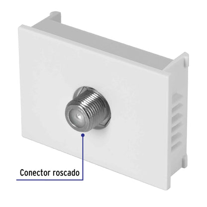 Toma de televisión, 1.5 módulos, línea Española, blanco TV15-EB 47055 MM00