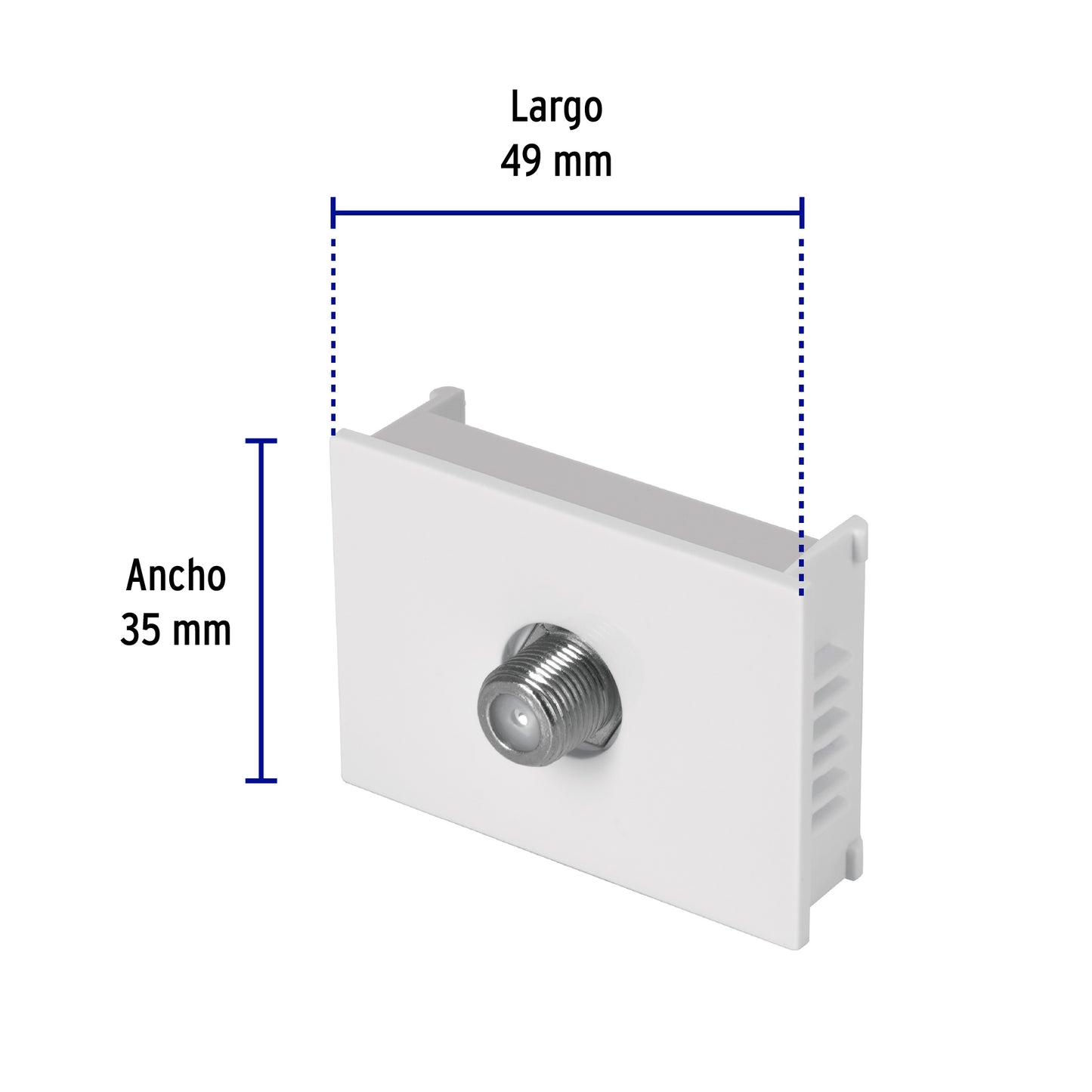 Toma de televisión, 1.5 módulos, línea Española, blanco TV15-EB 47055 MM00