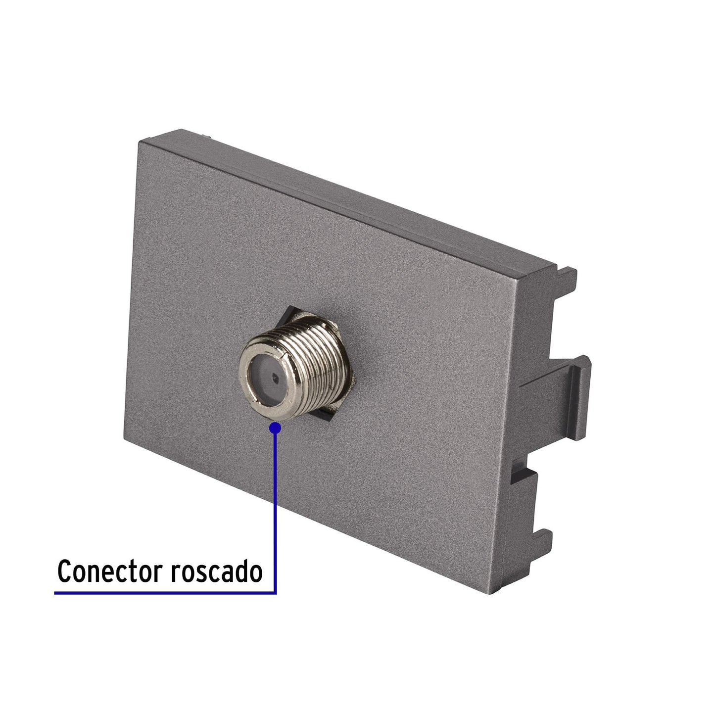 Toma de televisión acero inox de 1.5 módulos, línea Lisboa TV15-LA 47830 MM00