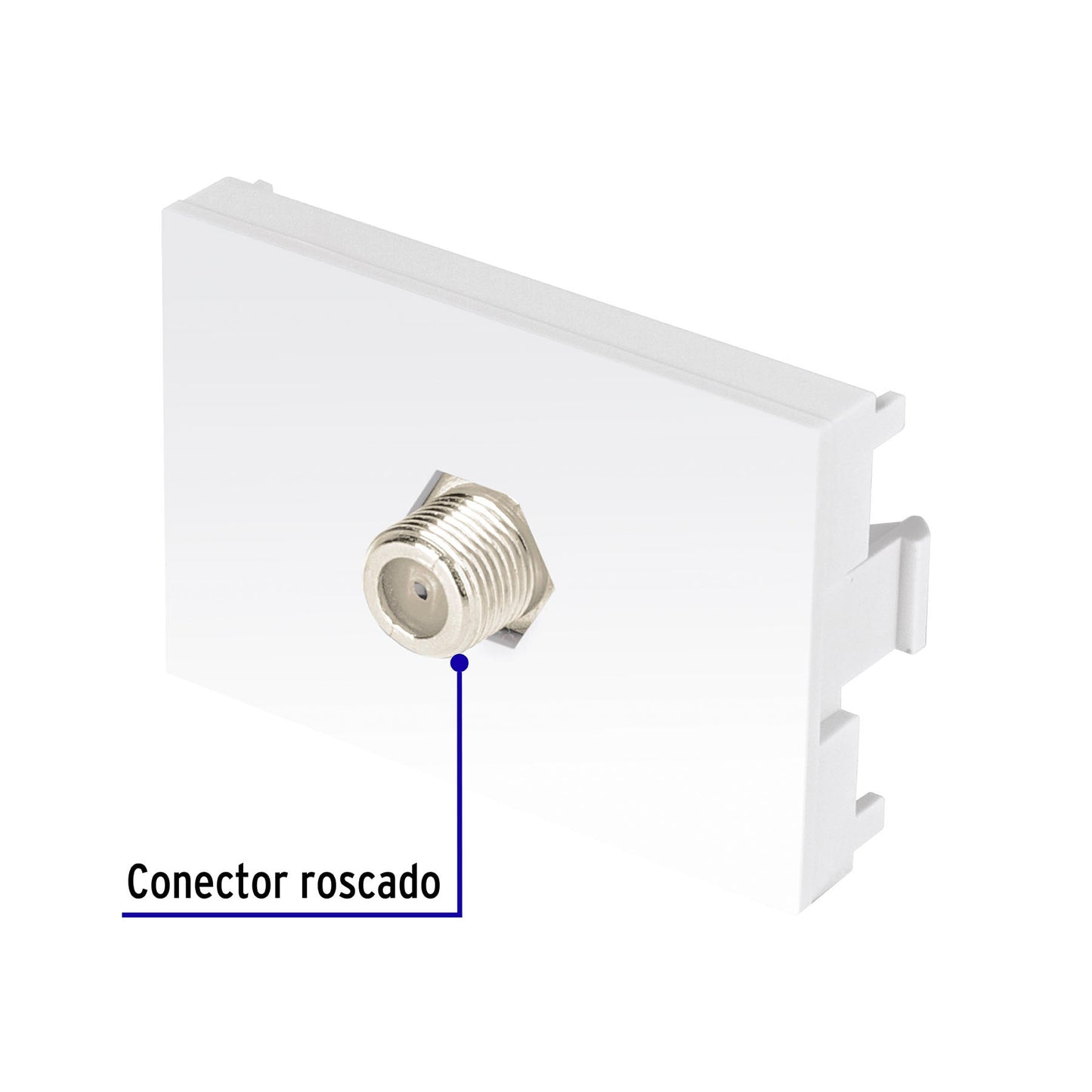 Toma de televisión blanco de 1.5 módulos, línea Lisboa TV15-LB 47950 MM00