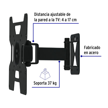 Soporte para pantallas 23' a 37' mov. angular y articulado TVSM-37 46094 MM00