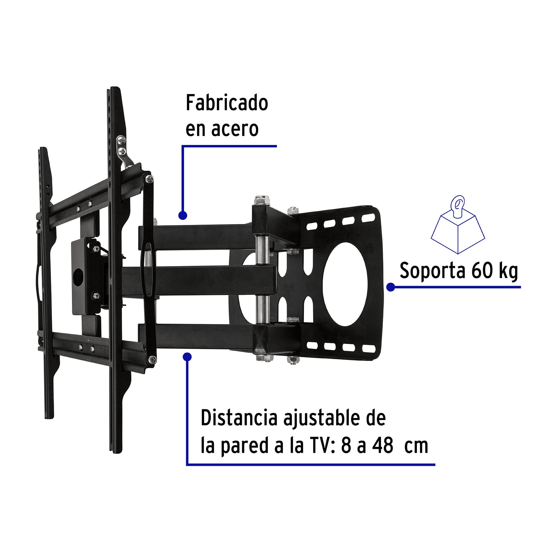 Soporte para pantallas 26' a 65' mov. angular y articulado TVSM-65 46096 MM00