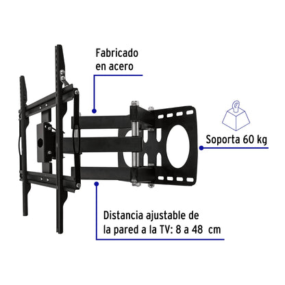 Soporte para pantallas 26' a 65' mov. angular y articulado TVSM-65 46096 MM00