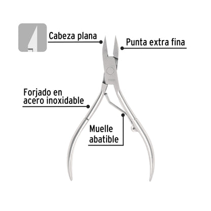 Alicate para pedicure 5', cabeza plana, Pretul UNA-350P 28229 MM00