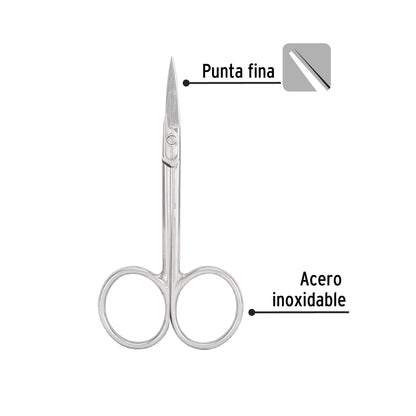 Tijera para manicure 3-1/2', punta curva, Pretul UNA-436P 28234 MM00