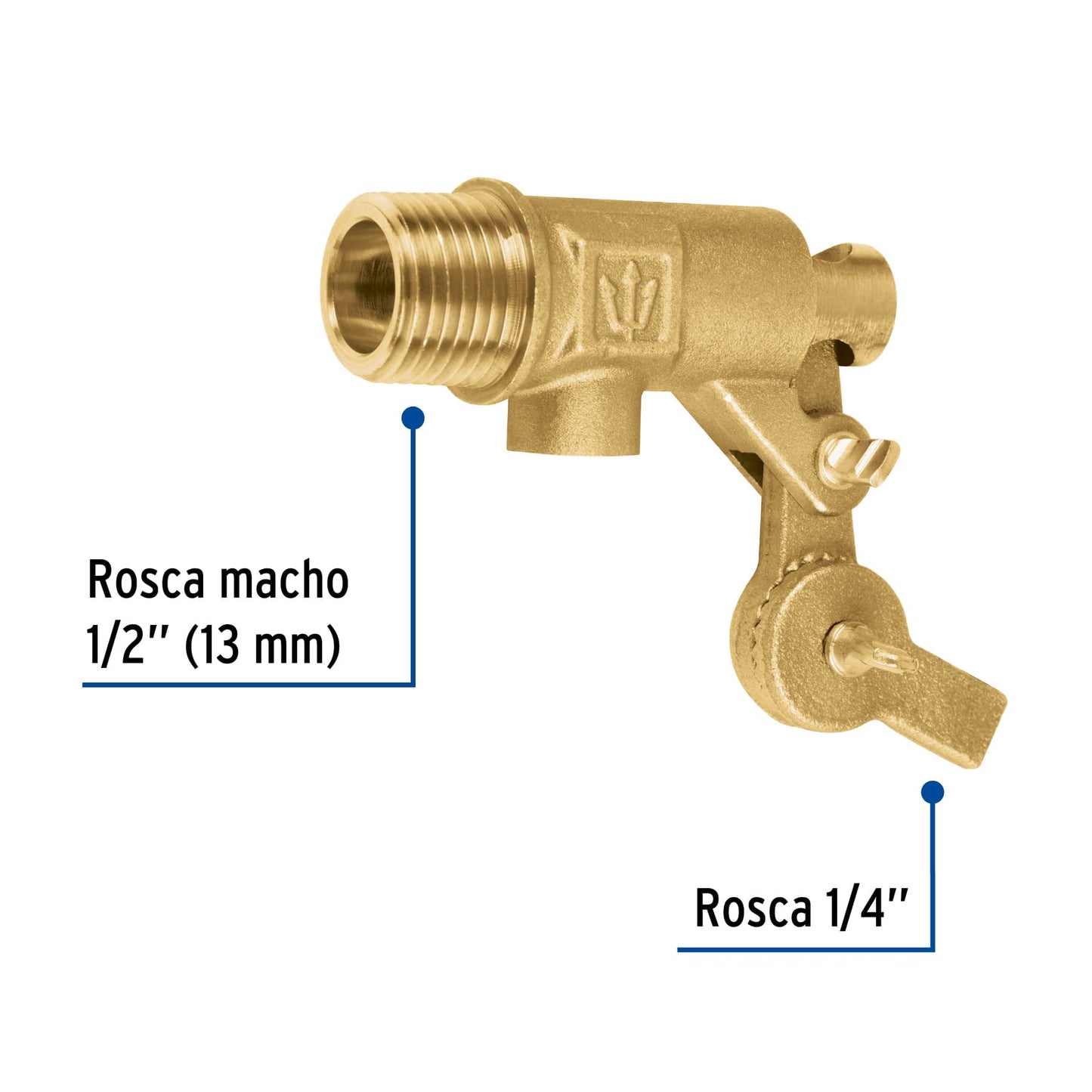 Válvula de flotador de latón 1/2', reforzada, Foset VAFLO-1/2-R 49033 MM00