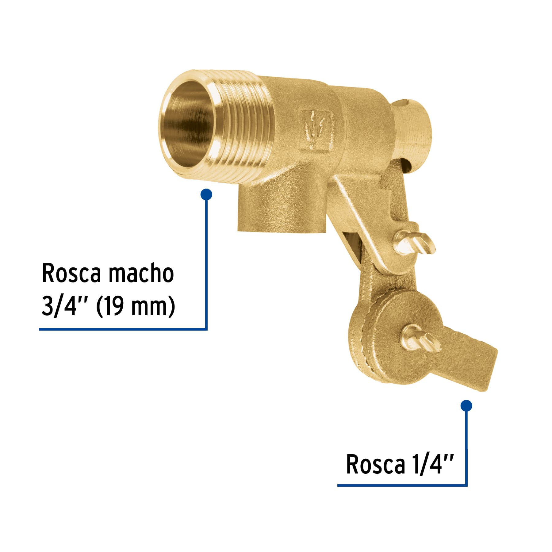 Válvula de flotador de latón 3/4', Foset VAFLO-3/4 49035 MM00