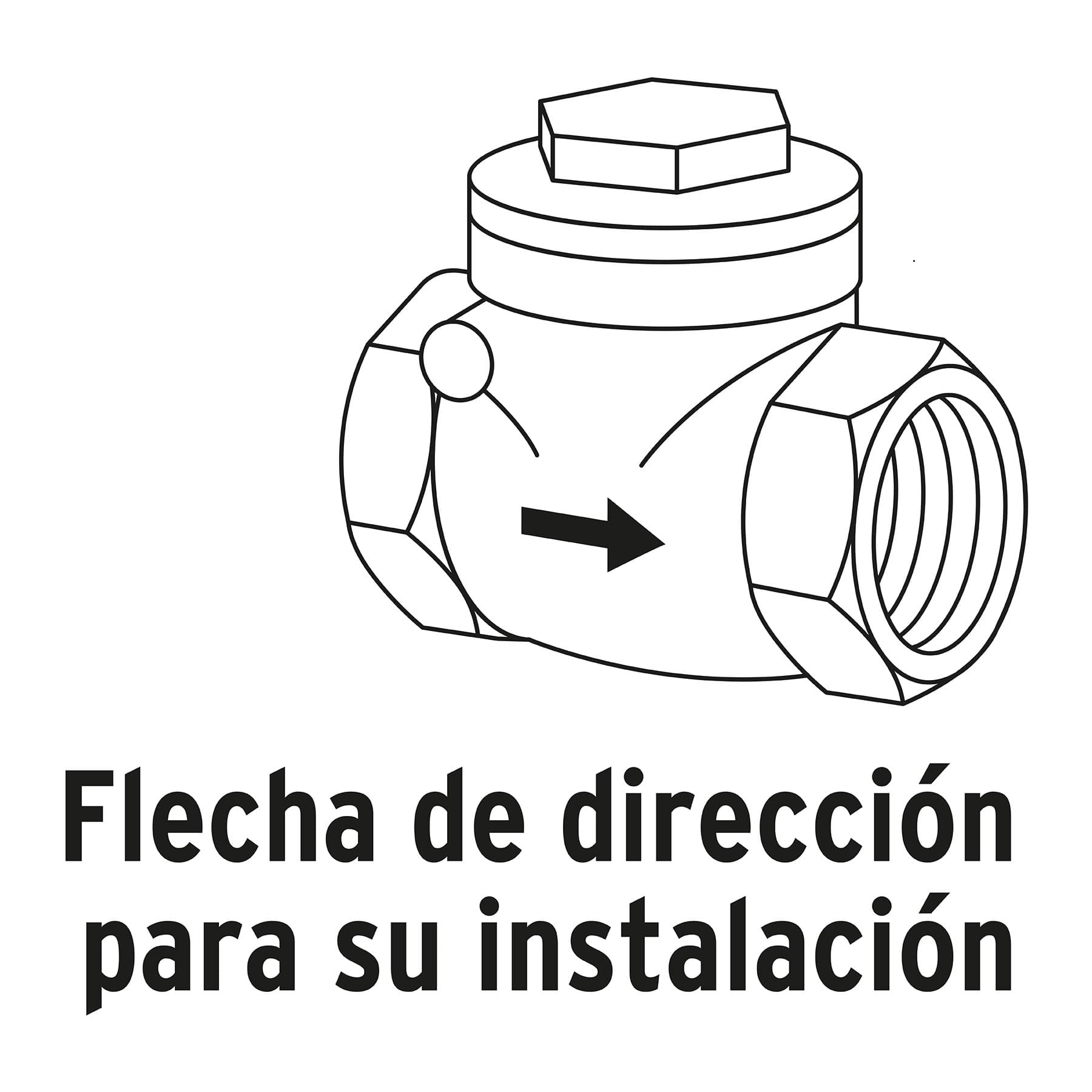 Válvula check horizontal de latón, 1/2', Foset VAHO-1/2 48510 MM00