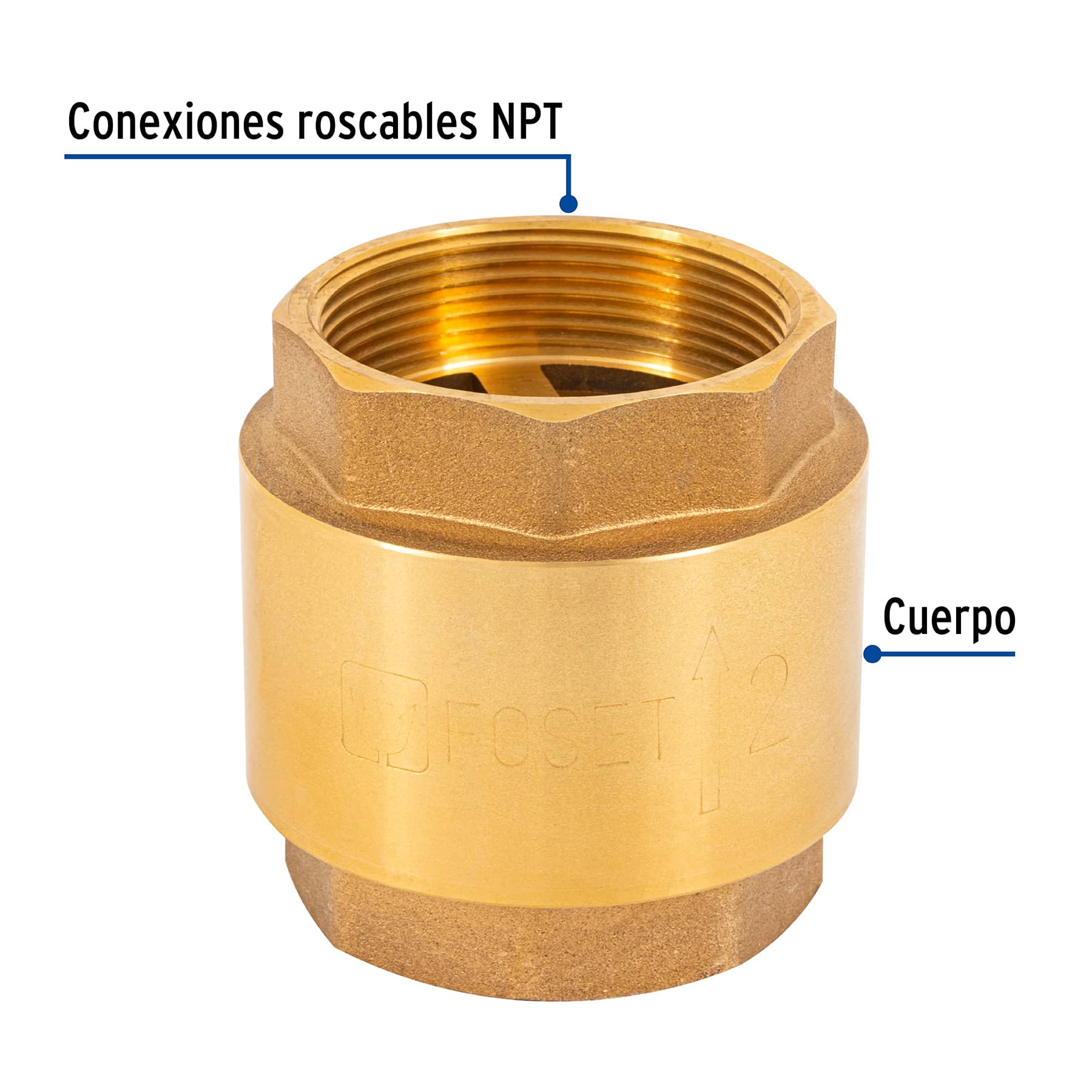 Válvula de retención de latón 2', Foset VARE-2 49070 MM00