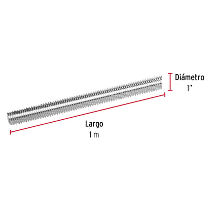 Varilla roscada de 1 m x 1', Fiero VARO-1 42419 MM00