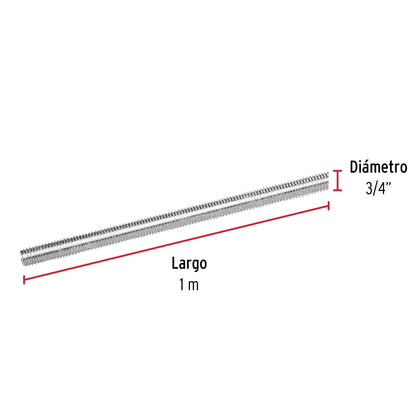 Varilla roscada de 1 m x 3/4', Fiero VARO-3/4 42417 MM00