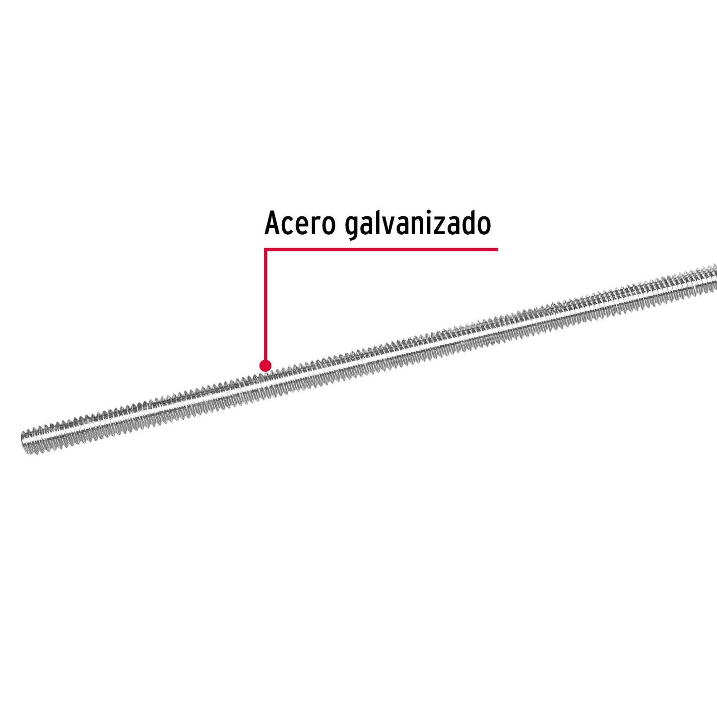 Varilla roscada de 1 m x 3/8', Fiero VARO-3/8 42413 MM00