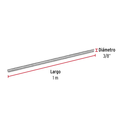 Varilla roscada de 1 m x 3/8', Fiero VARO-3/8 42413 MM00