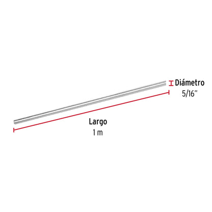 Varilla roscada de 1 m x 5/16', Fiero VARO-5/16 42412 MM00