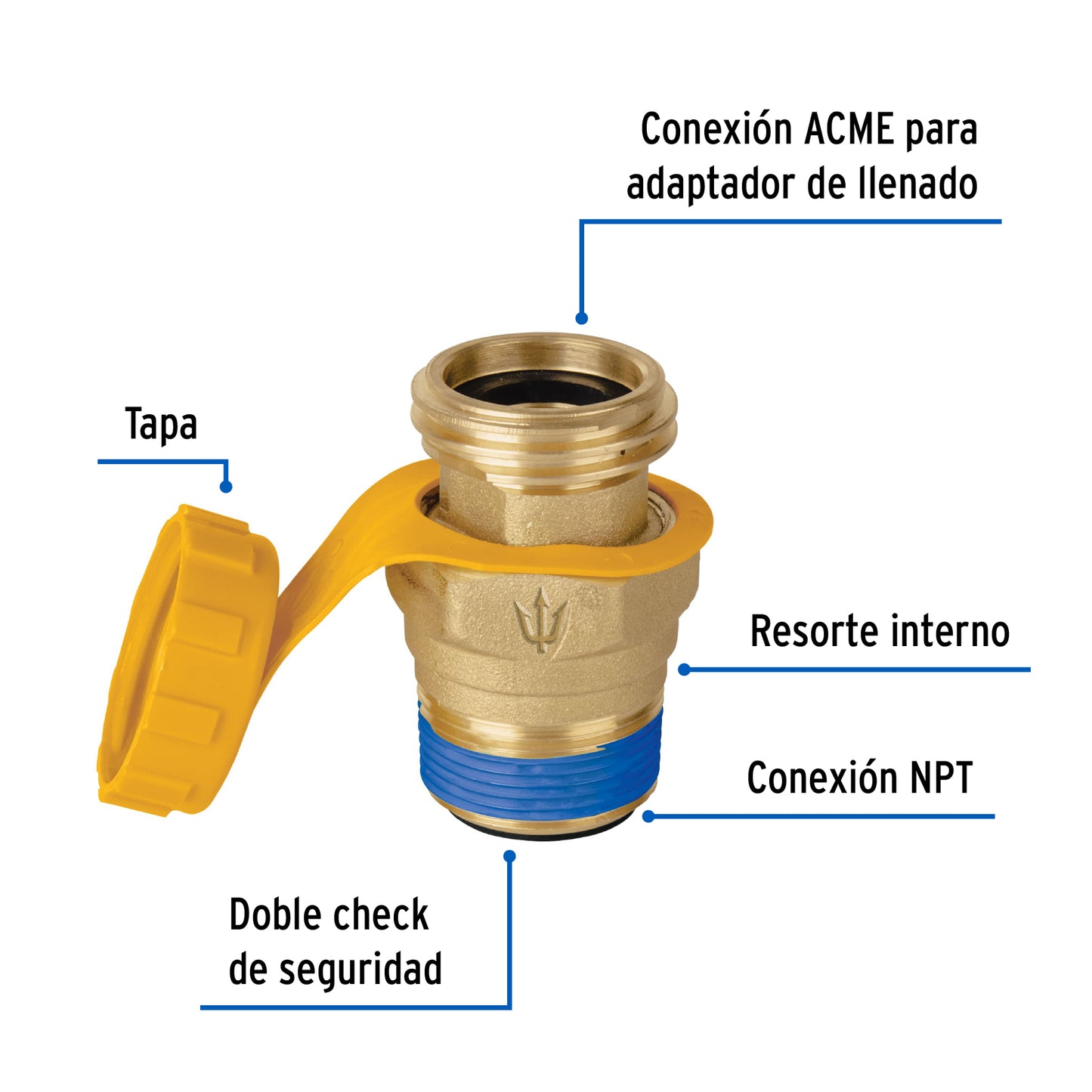 Válvula de llenado para tanque estacionario hasta 300 L VGC-562 47653 MM1