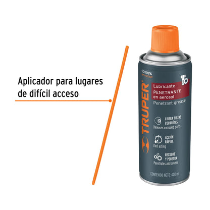 Lubricante penetrante en aerosol 400 ml, Truper WT-400SP 101976 MM00