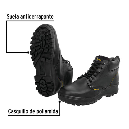 Bota de seguridad negra, #23 con casquillo de acero, Pretul ZC-023N 26061 MM0