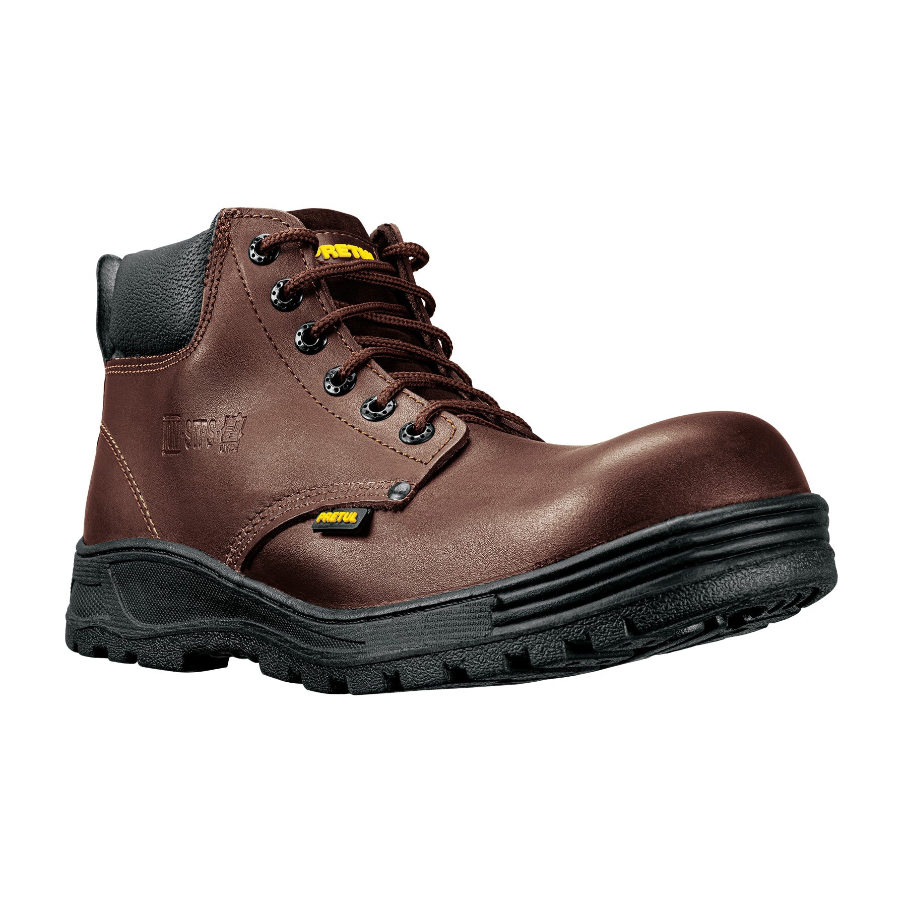  Bota de seguridad café, #25 con casquillo de acero, Pretul ZC-025C 25980 MM00